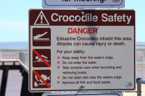 Vorsicht Krokodile-Schild