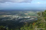 Blick auf Vorort von Cairns von der Skyrail aus