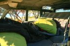 Unser Schlafplatz im Auto Fraser Island